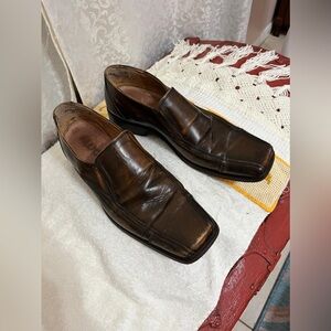 (44) Aldo Brown Leather Slip-On Loafers